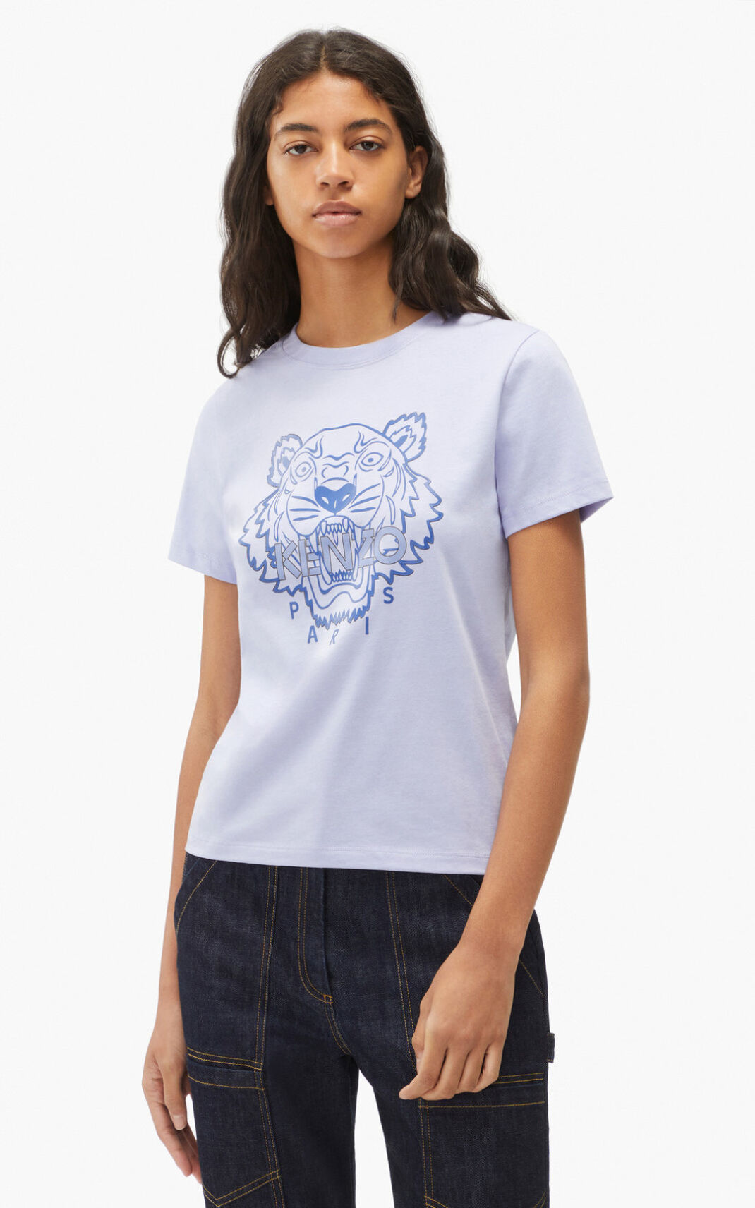 Kenzo The Χειμώνας Capsule Tiger μπλουζακια γυναικεια ανοιχτο μπλε | GR632972